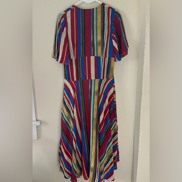 Autumn Adeigbo Striped V-Neck Astrid Dress sz 2 - Picture 10 of 12